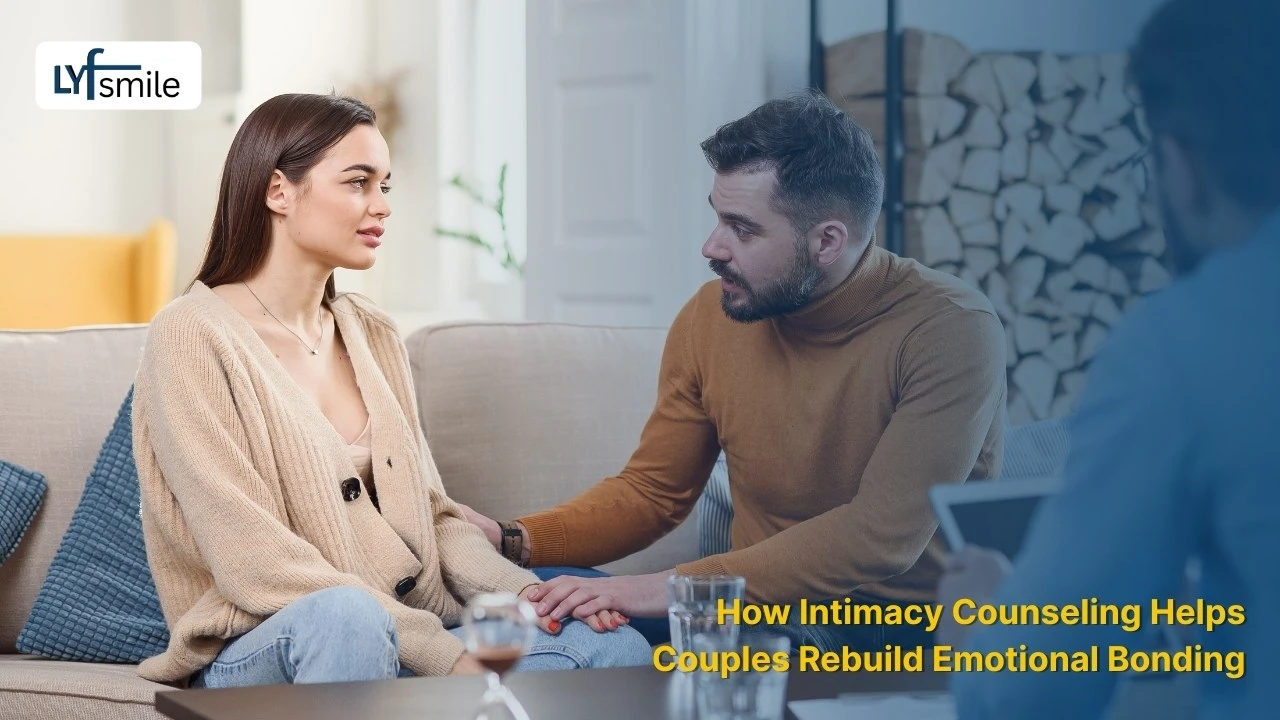 Married couple in counseling working on rebuilding emotional closeness